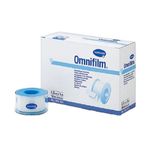 OMNIFILM - Фиксирущие пластыри - катушки, гипоаллергенный из прозрачной пленки: 5 м (Ширина 5 см)
