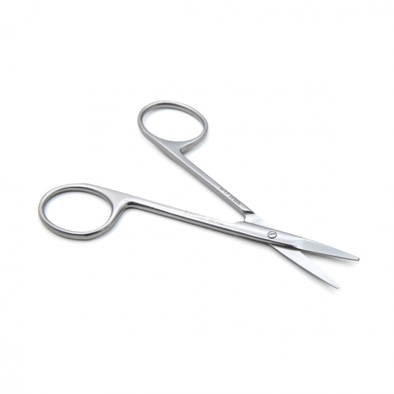 Ножницы глазные тупоконечные прямые, 113 мм