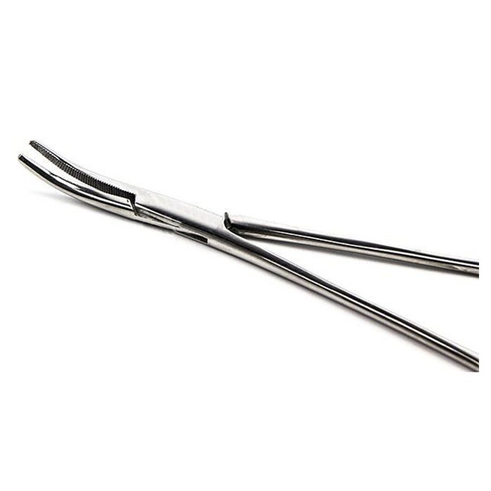 Зажим кровоостанавливающий зубчатый изогнутый №1 ПТО Медтехника