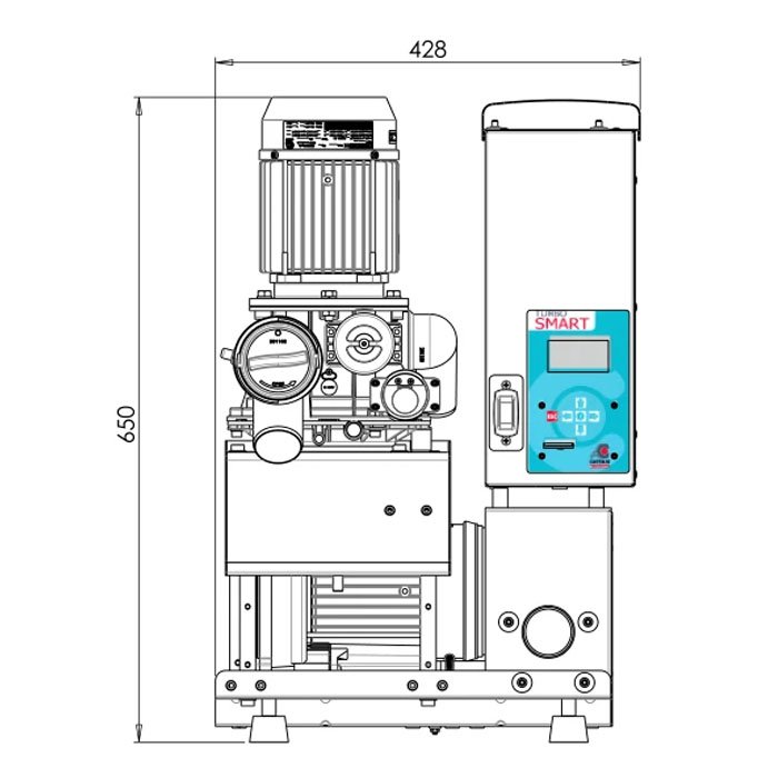 Turbo-Smart A - стоматологический аспиратор для влажной аспирации для 2-3 стоматологических установок, без кожуха