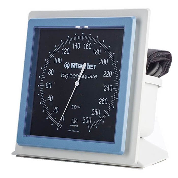 Механический тонометр Big Ben настольный, манжета стандартная на липучке, размер 40 х 15 см, Riester (квадратный)
