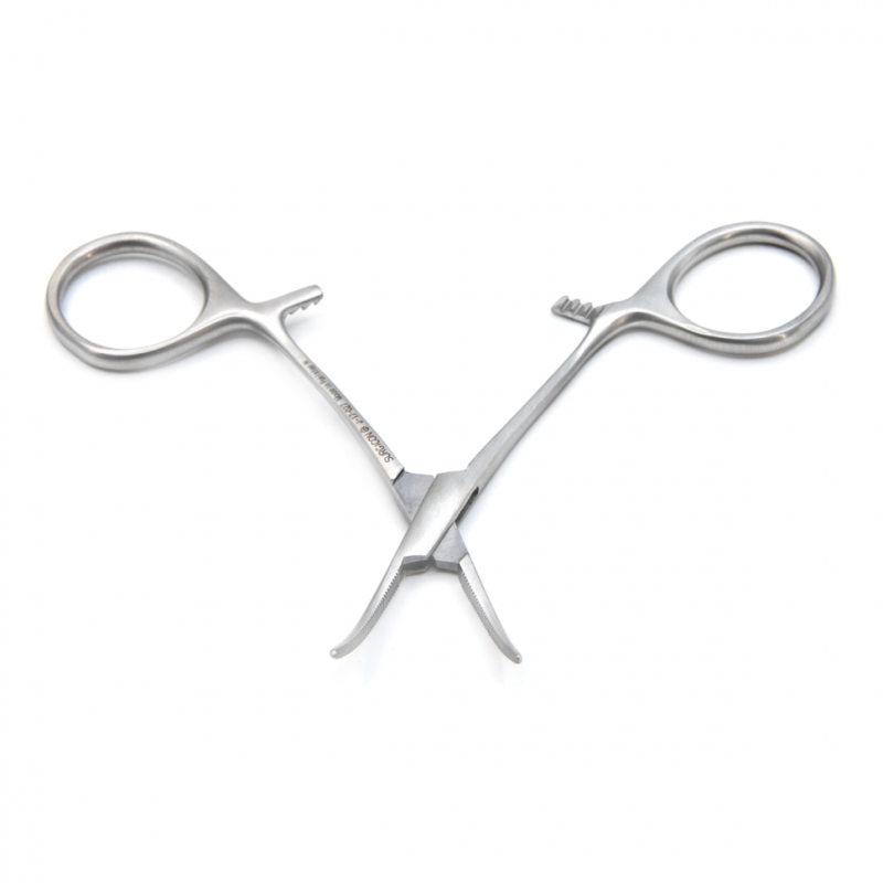 Зажим кровоостанавливающий зубчатый изогнутый 10 см Mikro-Mosquito Surgicon