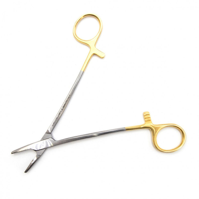 Иглодержатель общехирургический с твердосплавными пластинами 160мм