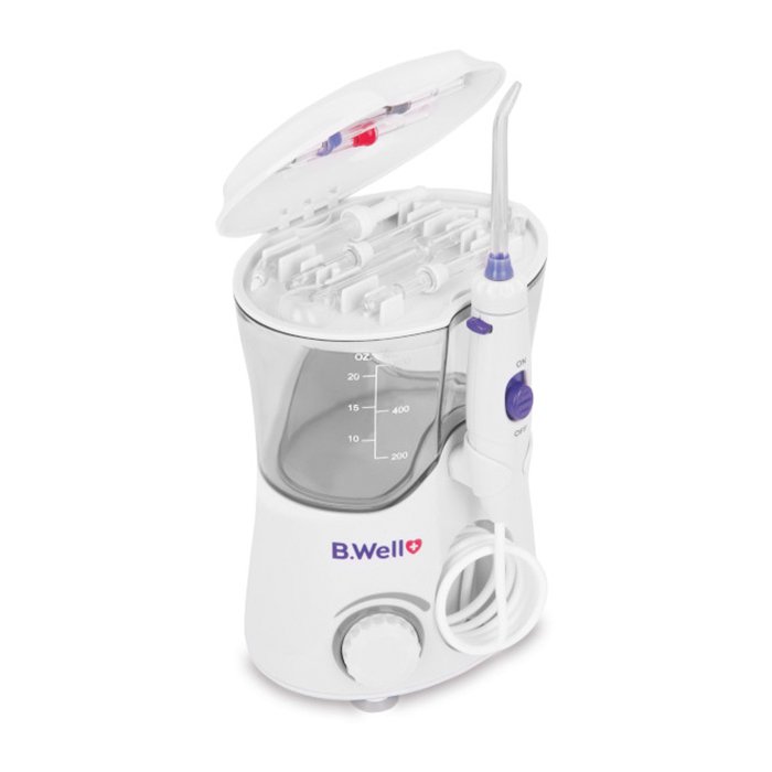 Ирригатор для полости рта модель WI-922 с принадлежностями. Стационарный. Семейный. 7 насадок в комплекте. 10 режимов регулировки мощности