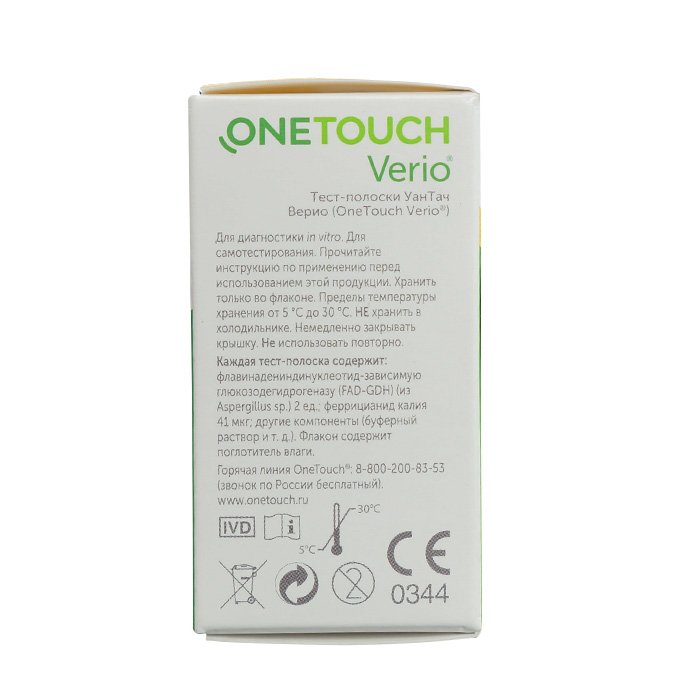 Тест-полоски УанТач Верио (OneTouch Verio) №100