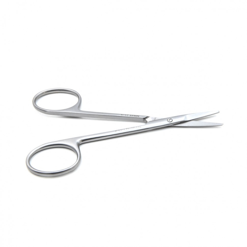 Ножницы глазные тупоконечные прямые, 113 мм