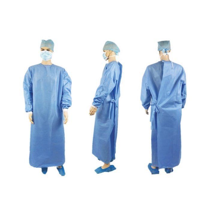 Халат хирургический одноразовый, тип I, (рукава на резинке, горловина на застежке, размер S-14)