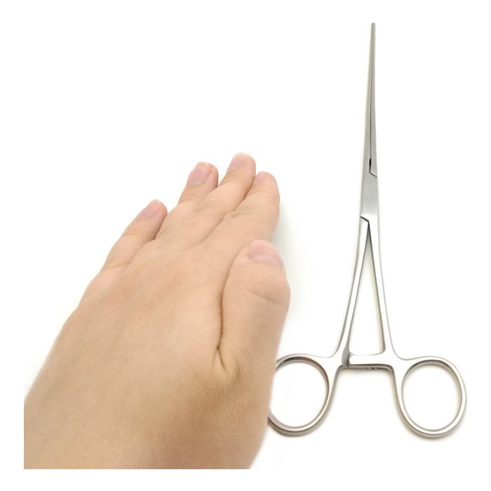 Зажим кишечный эластичный для взрослых прямой 240мм