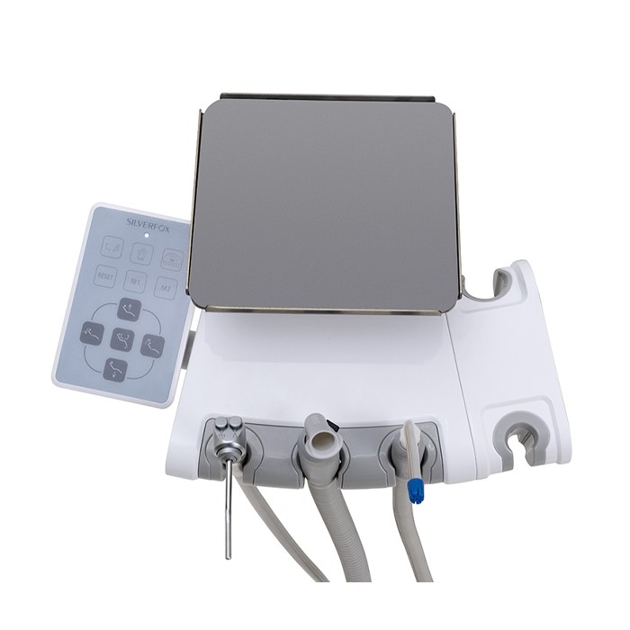 SILVERFOX 8000C Implant – стоматологическая установка с подкатным блоком врача и с мягкой обивкой