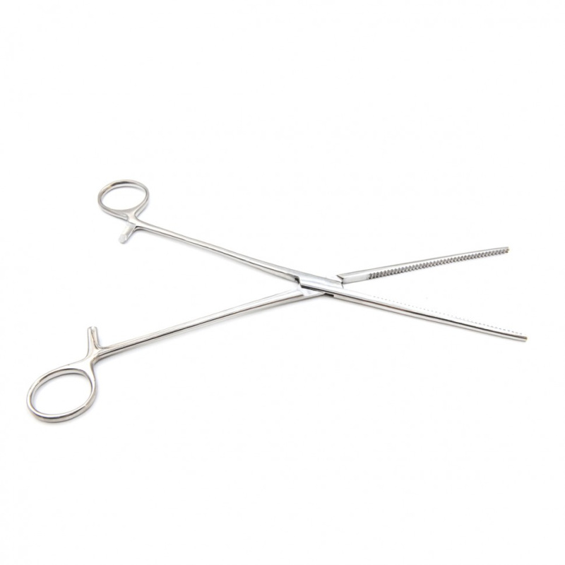 Зажим гинекологический длинный, прямой, 260 мм. Surgiwel