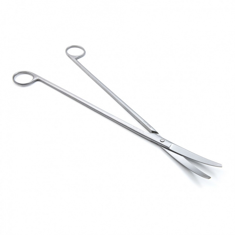 Ножницы CRAFOORD, для глубоких полостей, тупоконечные вертикально-изогнутые, 300 мм (Н-126р), МИЗТ