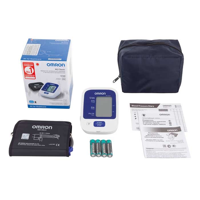 Автоматический тонометр OMRON M2 Classic + Универсальная манжета новинка (HEM-7122-LRU)