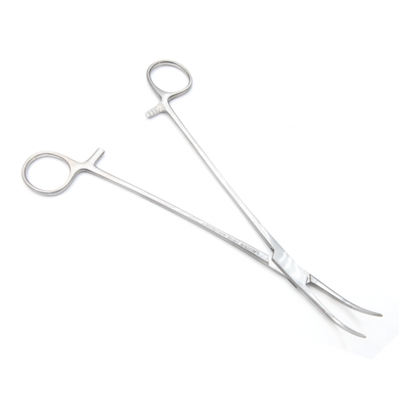 Зажим артериальный и лигатурный по Оверхольту, 21 см