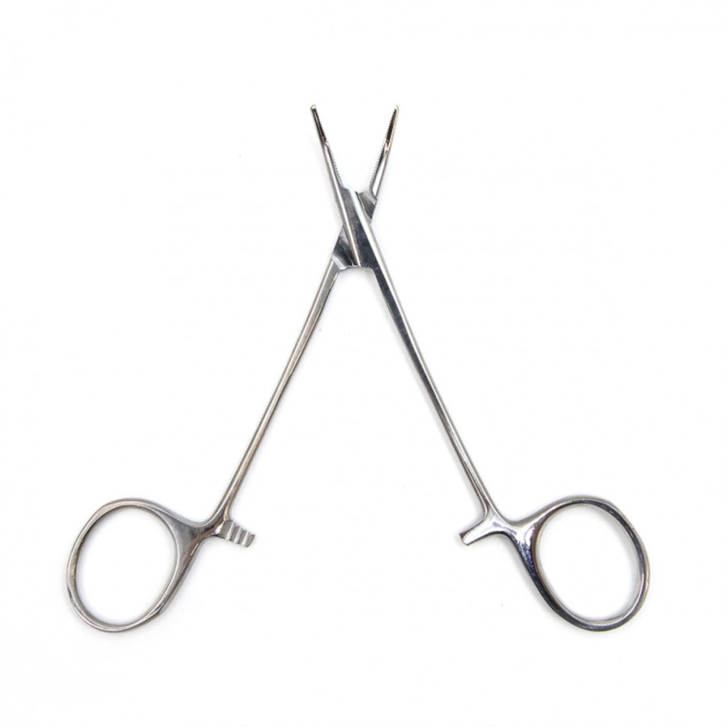 Зажим кровоостанавливающий "Москито", изогнутый для новорожденных, 127мм. Surgiwell