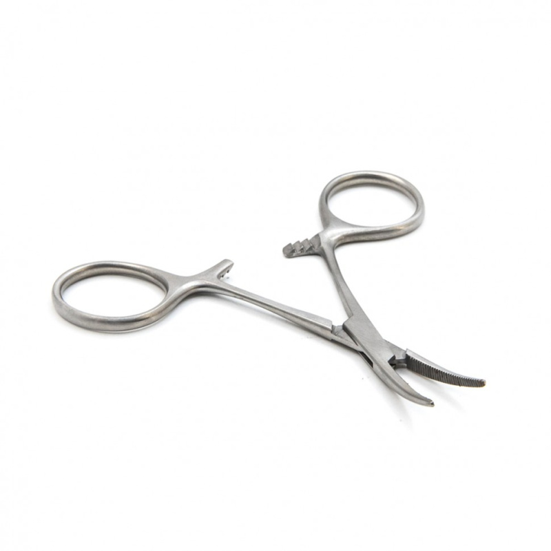 Зажим сосудистый изогнутый, 100 мм. Surgiwell