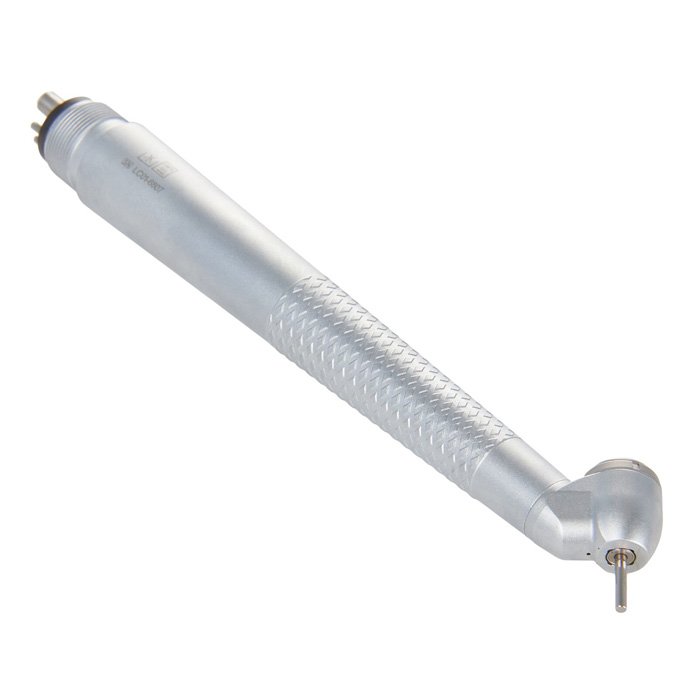 CX208-D - турбинный наконечник со стандартной головкой, наклоном 45 градусов, стальными подшипниками, кнопочным зажимом, для 4-х канального соединения, Coxo