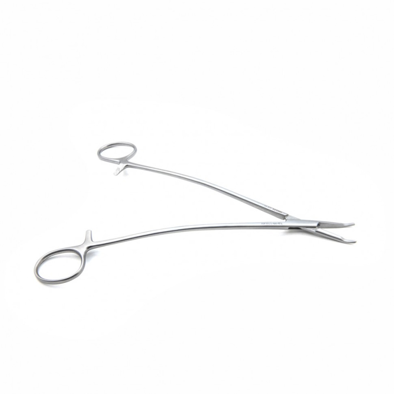 Иглодержатель для атравматических игл, изогнутый, 205 мм (И-19р), МИЗТ