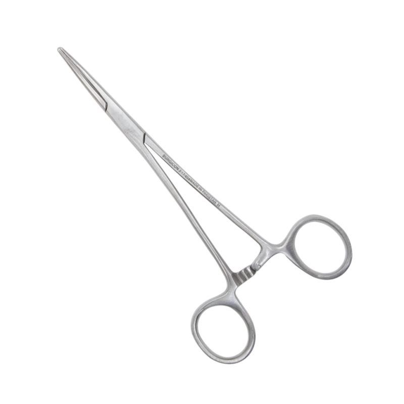 Зажим кровоостанавливающий Москит изогнутый по плоскости 152мм