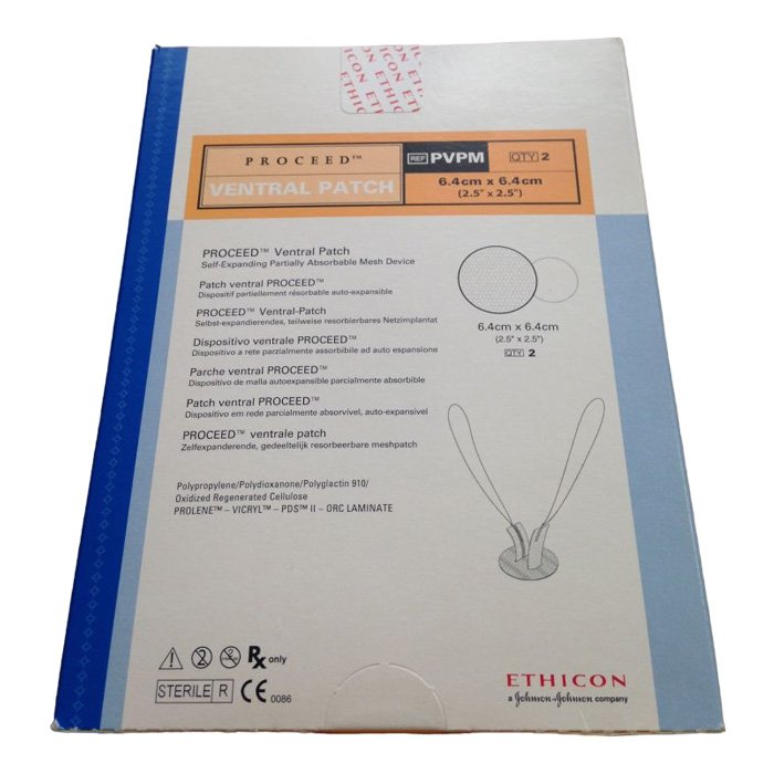 Ethicon ПРОСИД Ventral Patch сетка частично рассасывающаяся 6,4х6,4 см PVPM