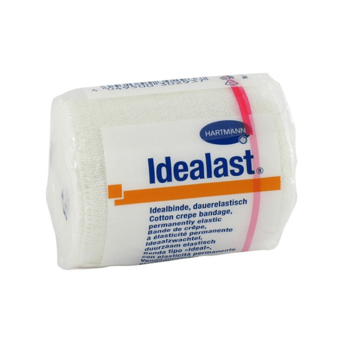 IDEALAST - Среднерастяжимый компрессионный бинт 70% хлопок, 30% полиамид; (без зажимов) (5 м Х 6 см)