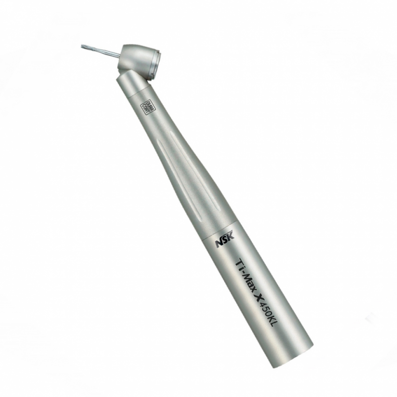 Ti-Max X450KL - турбинный наконечник с головкой под углом 45°, трехточечным водяным спреем, со светом