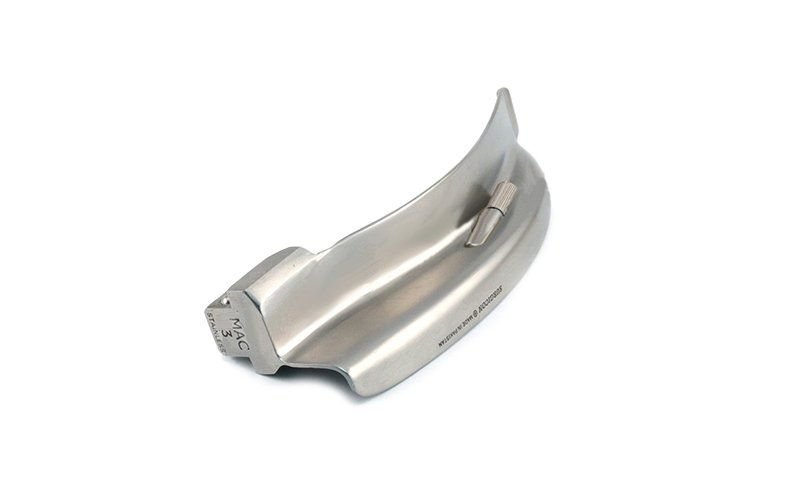 Клинок ларингоскопа Macintosh № 3 изогнутый лампочный J-13-009 Surgicon