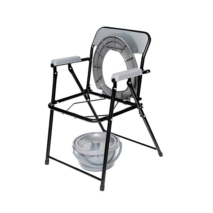 WC600 Кресло-туалет складной, черный (аналог WC eFix)