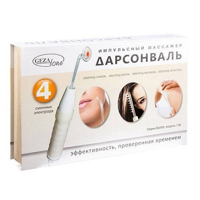 Дарсонваль для лица и волос с 4-мя сменными насадками Biolift4 118 Gezatone