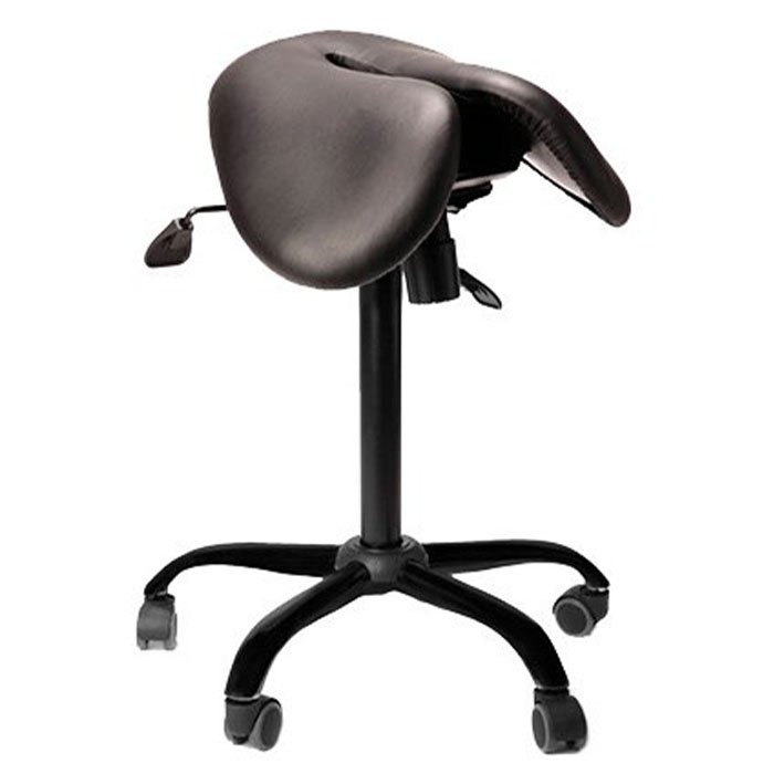Кресло-седло EZDuo (черная натуральная кожа)