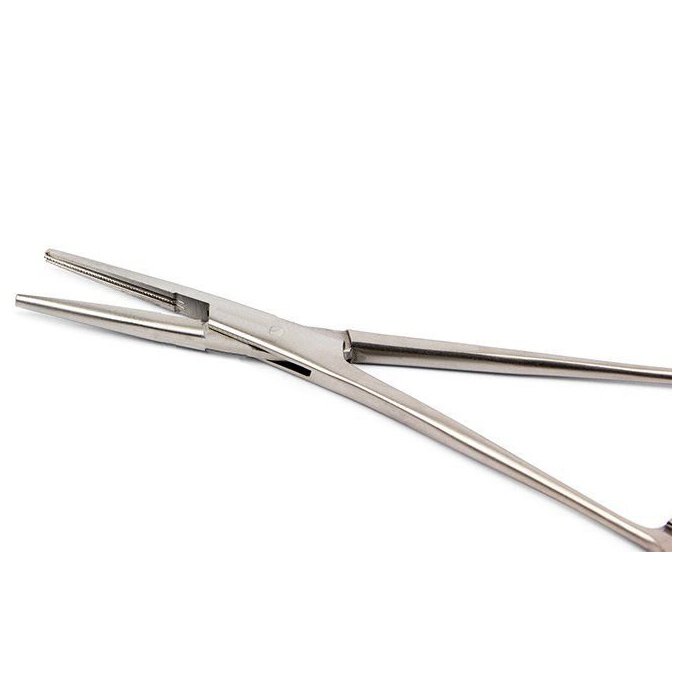 Зажим к/о с атравматической насечкой прямой, 160 мм