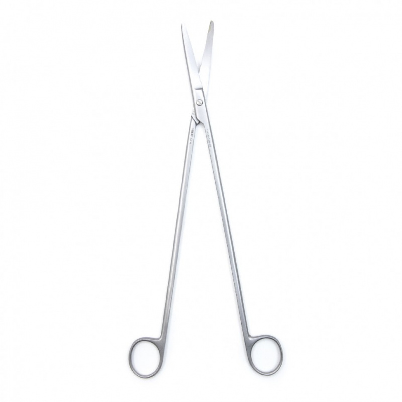 Ножницы CRAFOORD, для глубоких полостей, тупоконечные вертикально-изогнутые, 300 мм (Н-126р), МИЗТ