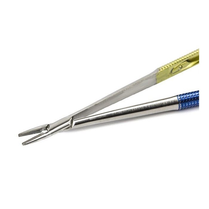 Иглодержатель длина 180 мм, прямая с твердосплавными пластинами, ТВС ПТО Медтехника