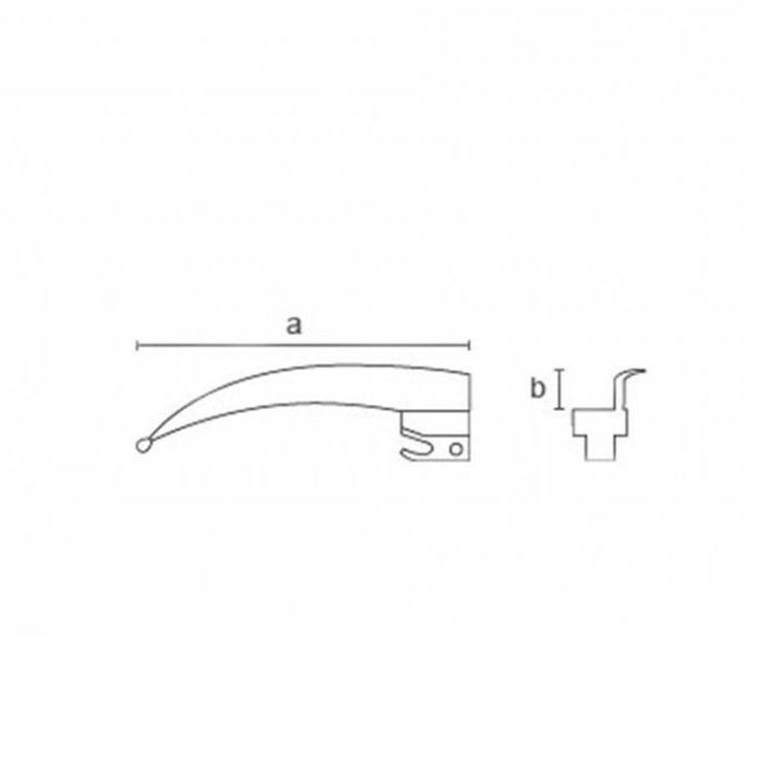 Клинок Miller (прямой) №00  Металл, LED