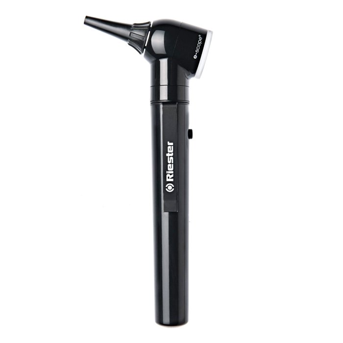 Riester e-scope Отоскоп, прямое освещение, вакуумное, XL 2,5 В, черный, в чехле