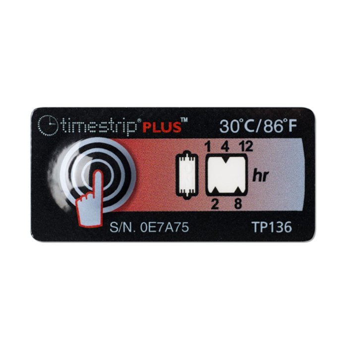 Термохимический индикатор Таймстрип Плюс (12 часов / 0°C, 25°C, 30°C, 38°C)