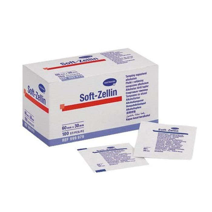 SOFT-ZELLIN - Спиртовые тампоны стерильные 60 х 30 мм, 100 шт