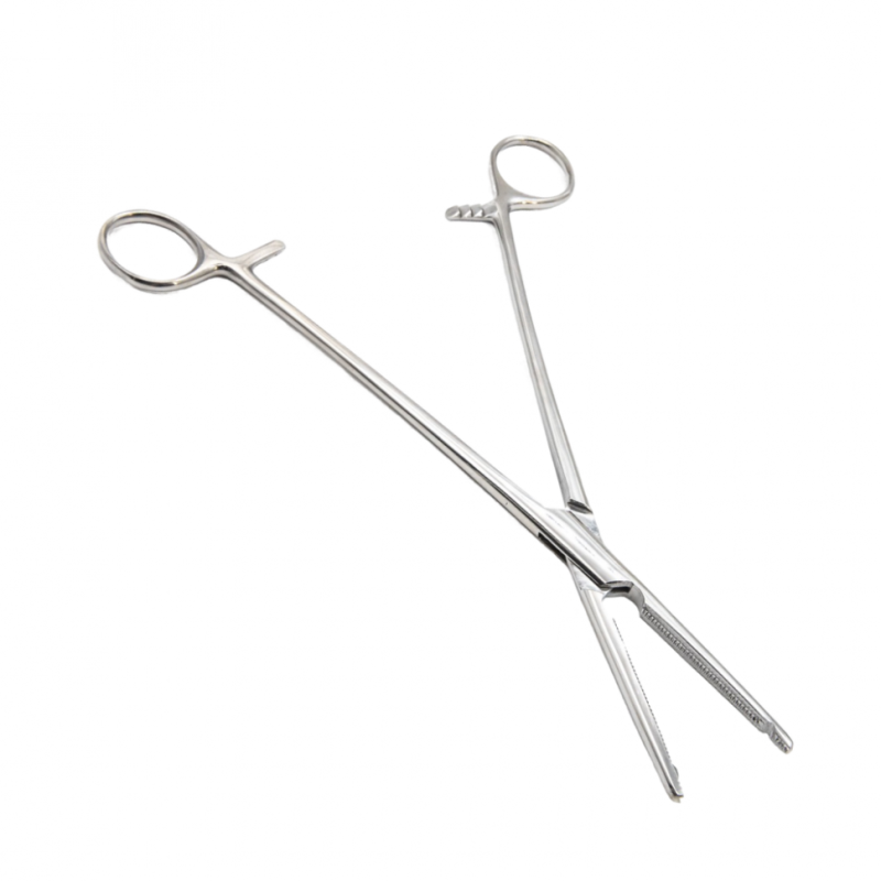 Зажим жесткий для влагалищных операций, прямой, 220 мм. Surgiwell