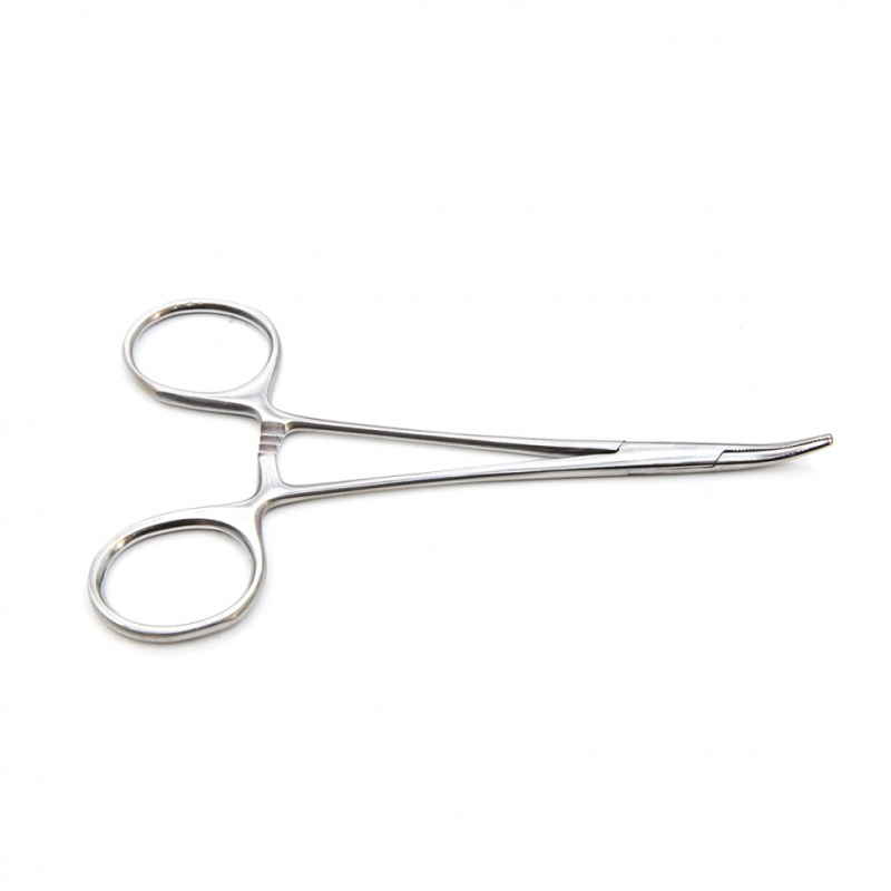 Зажим кровоостанавливающий "Москито", изогнутый для новорожденных, 127мм. Surgiwell