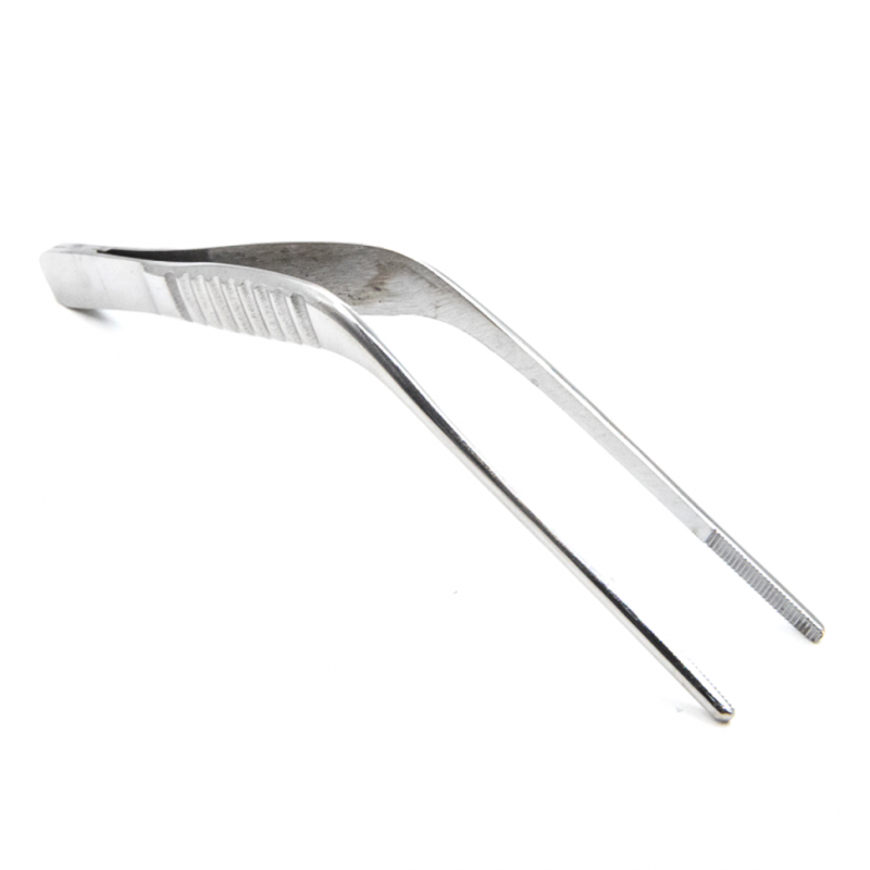 Пинцет ушной горизонтально-изогнутый, анатомический, 100 мм. Surgiwell