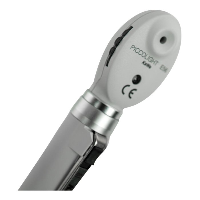Офтальмоскоп карманный PICCOLIGHT E 56 (с ЛЭД лампой 2,5В) stone (серый), сумочка в комплекте, KaWe
