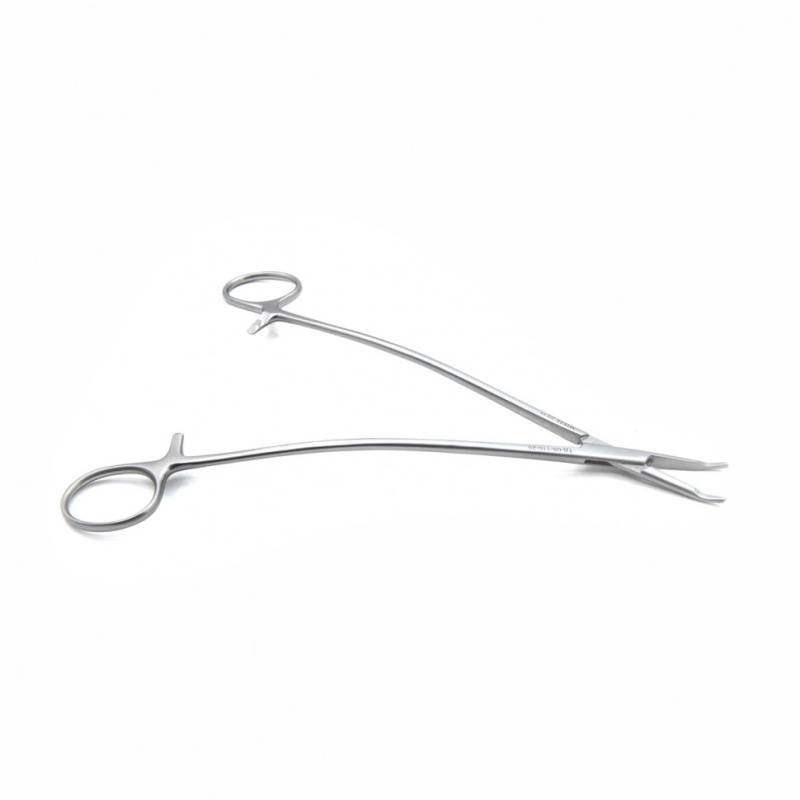 Иглодержатель для атравматических игл, изогнутый, 205 мм (И-19р), МИЗТ