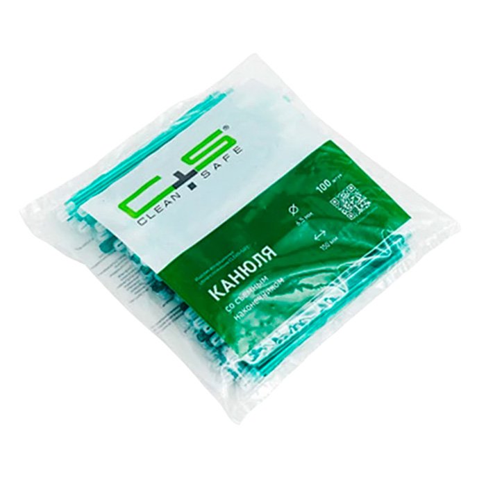 CAV15 - гибкие одноразовые слюноотсосы со съёмным наконечником, 100 шт., зелёные, CLEAN+SAFE