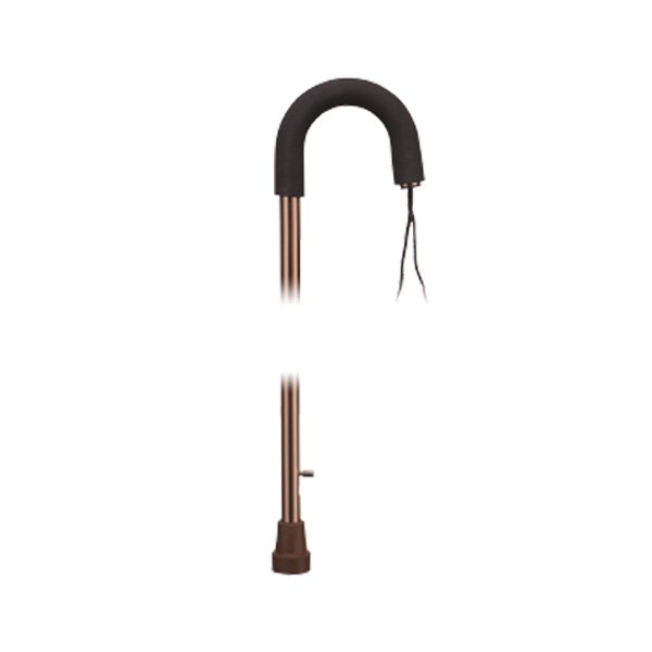 Трость с мягкой полукруглой рукояткой и страховочным ремешком WR-413 B.Well