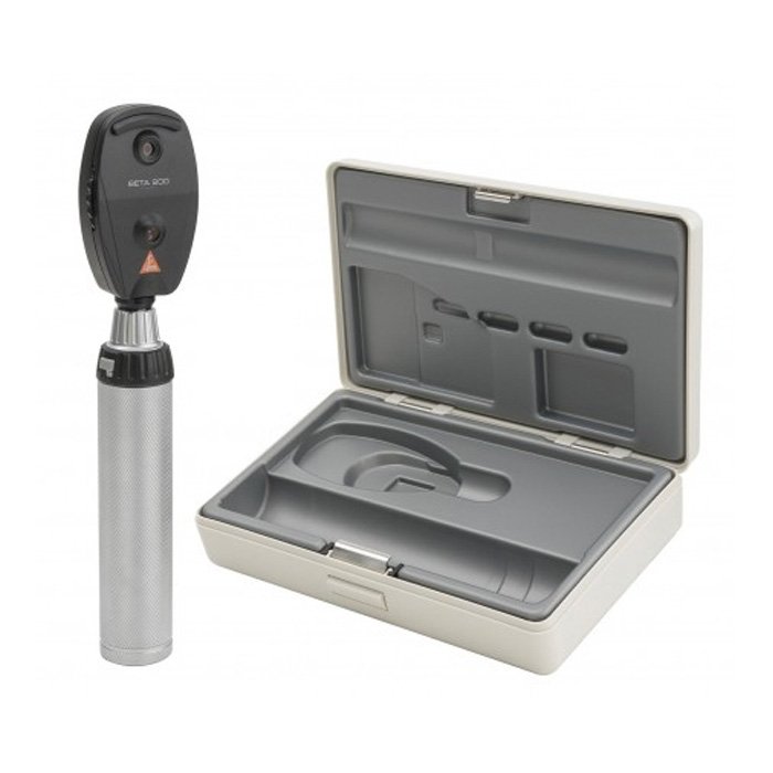 Офтальмоскоп прямой BETA 200 с рукояткой перезаряжаемой BETA ТR (4USB) и ретиноскопом ВЕТА 200 Heine