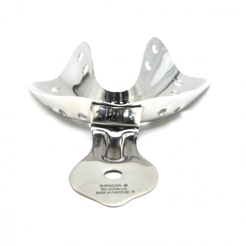 Ложка оттискная стоматологическая, металлическая, для нижней челюсти №3, Surgicon