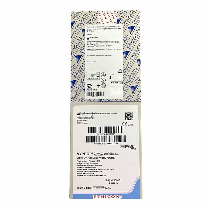 Ethicon ВИПРО хирургическая сетка композиционная 30 х 30 см PVML1