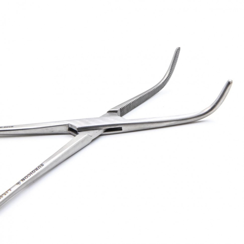 Зажим артериальный по Микстеру-О Шаугнези горизонтально-изогнутый, 180 мм