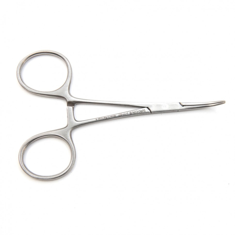 Зажим кровоостанавливающий зубчатый изогнутый 10 см Mikro-Mosquito Surgicon