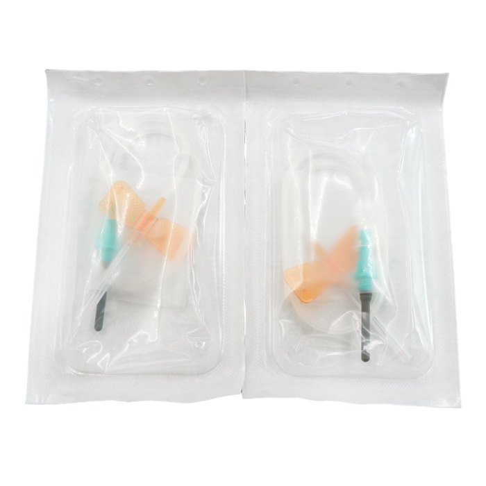 Игла одноразовая стерильная для взятия крови Rustech Игла-"бабочка" с луэр-адаптером 0,5х19мм (25Gх3/4''), катетер 19 см, 100 шт/уп