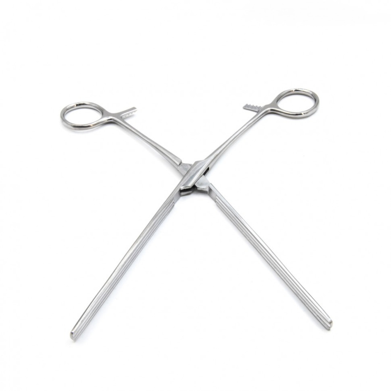 Зажим кишечный эластичный для взрослых, прямой, 240 мм. Surgiwell